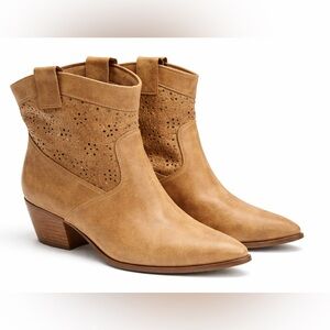 Spaziomoda Italy Tan Leather Ankle Boots – Vero Cuoio Sole – Size EU 38